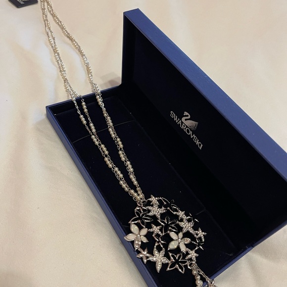 Swarovski necklace with flowers & starfish pattern - Picture 5 of 8
